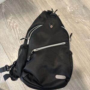 Mossimo Supply Co. Black Backpack with Silver Accents
